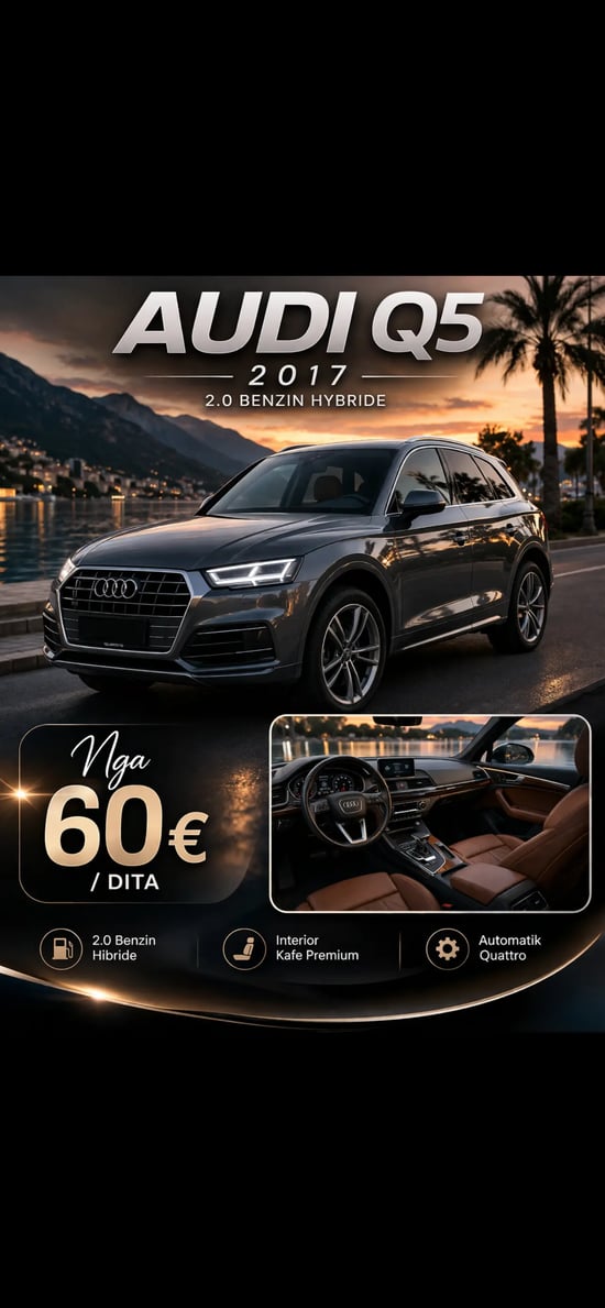 Noleggia una Audi Q5 dell'anno 2017 a Tirana